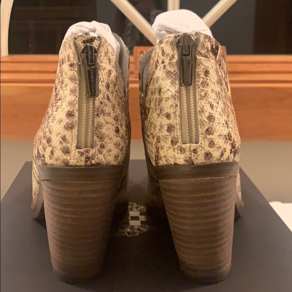Vince Camuto Gradina Block Heel Bootie Snake Print - Picture 6 of 9